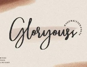 Gloryouss Script font