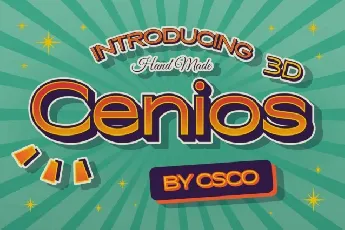 Cenios 3D font