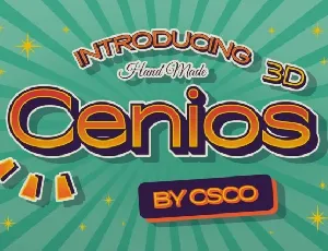 Cenios 3D font