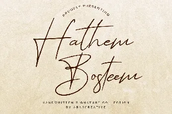 Hathem Bosteem font