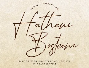 Hathem Bosteem font