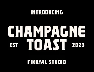 Champagne Toast font