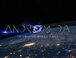 Andromeda Space Display font