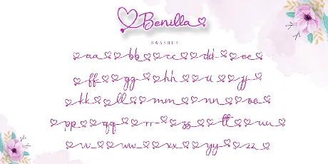 Benilla Calligraphy font