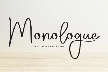 Monologue Script font