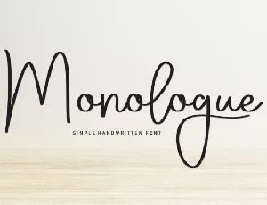 Monologue Script font