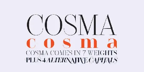 Cosma Family font