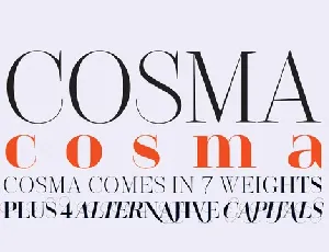 Cosma Family font