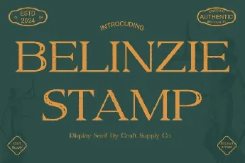 Belinzie Stamp font