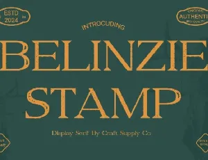 Belinzie Stamp font