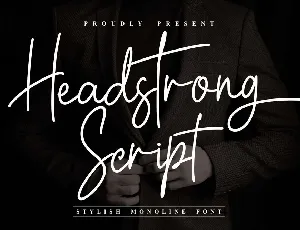 Headstrong Script font