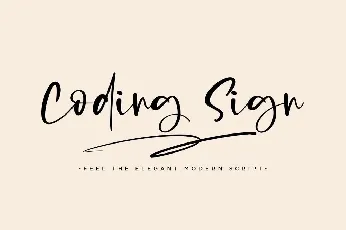 Coding Sign font