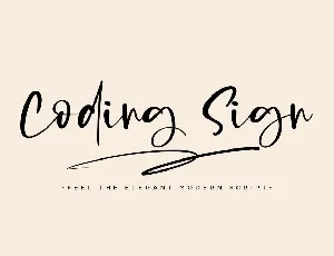 Coding Sign font