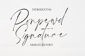 Ponpewd Signature font