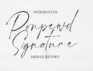 Ponpewd Signature font