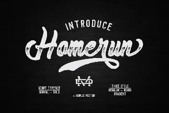 Homerun Script font