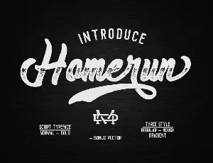 Homerun Script font