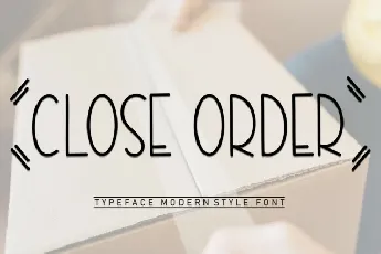 Close Order Display font