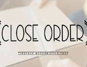 Close Order Display font