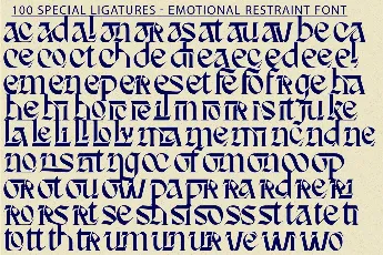 Emotional Restraint Demo font