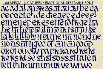 Emotional Restraint Demo font