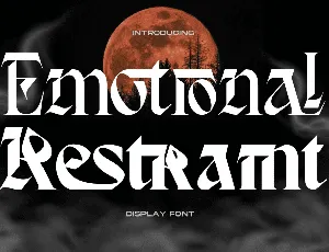 Emotional Restraint Demo font