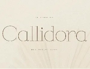 Callidora font