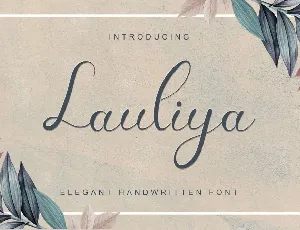 Lauliya Calligraphy font