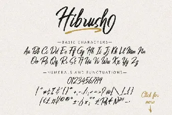 Hibrush Brush font