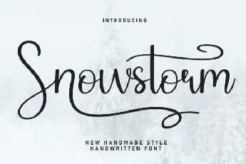 Snowstorm Script font