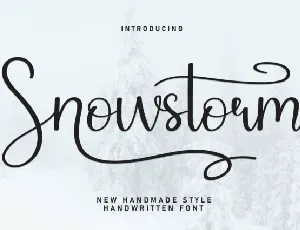 Snowstorm Script font