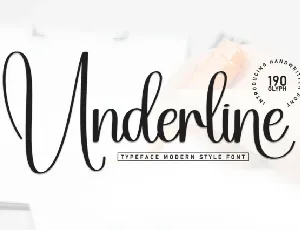 Underline Script font