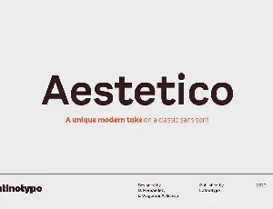 Aestetico Family font