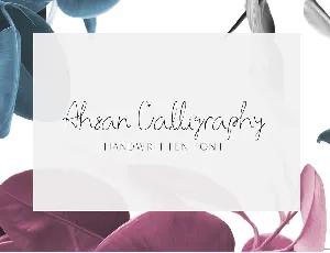 Ahsan Calligraphy Script font