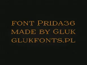 Prida36 font