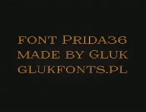 Prida36 font