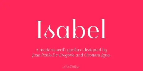 Isabel Family font