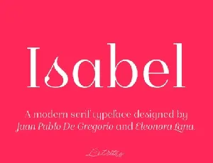 Isabel Family font