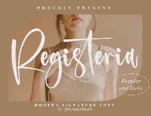 Registeria font