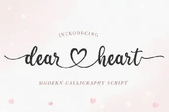 Dear Heart Calligraphy font