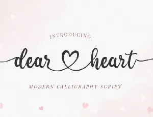 Dear Heart Calligraphy font