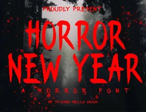 Horror New Year font