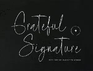 Grateful Signature font