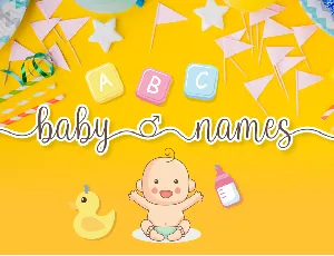 Baby Names font