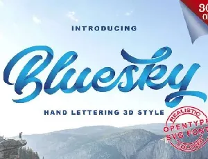 Bluesky Script Free font