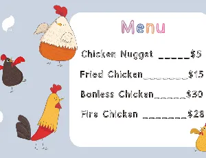 Chicken Bones font