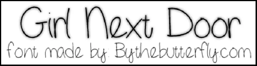 Girl Next Door font