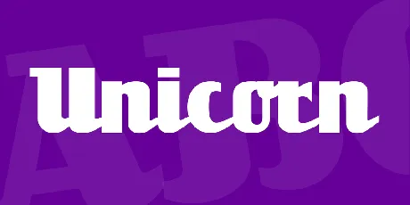 Unicorn font