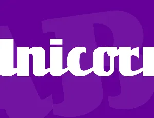 Unicorn font