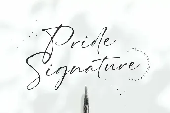 Pride Signature font